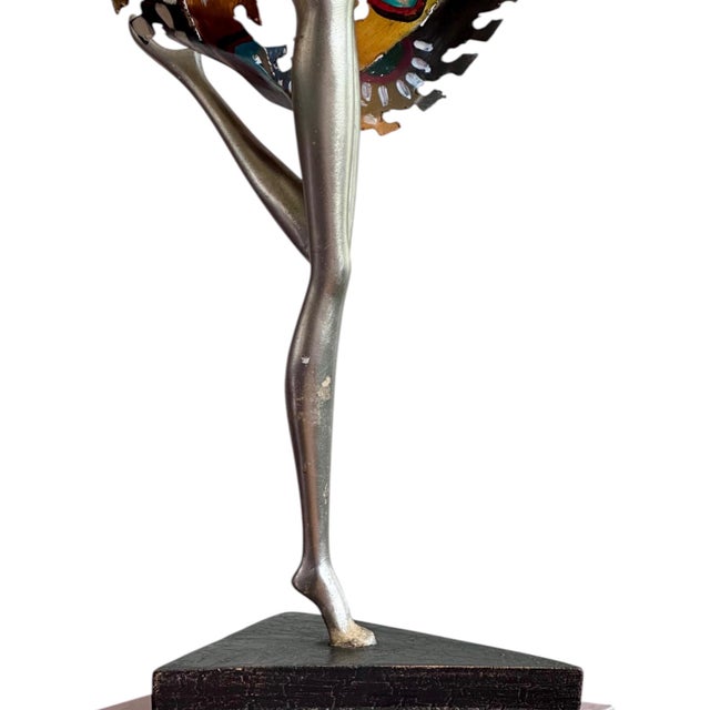 Mid 20th Century French Art Deco Ballerina Iron & Resin Sculpture For Sale - Image 4 of 11
