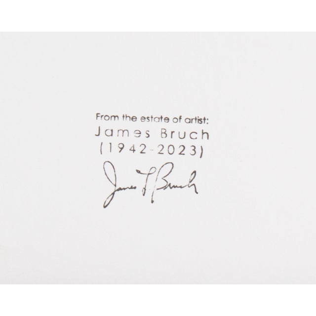 Blue Abstract Mixed Media Painting by James L. Bruch For Sale - Image 8 of 8