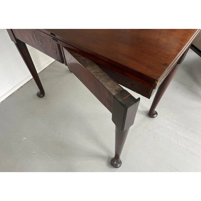 Antique 19th Century Georgian Mahogany Folding Side Table for Dining or Console For Sale - Image 12 of 13