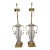 1960s Mabro Lamp Company French Clear Crystal and Gilt Table Lamps -a Pair For Sale