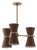 Regina Andrew Gable Pendant, Antique Natural Brass with Russet Shade For Sale