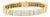 14K Yellow Gold 3 5/8 cttw Invisible Set Princess-Cut Diamond ID Tennis Bracelet - Size 7" For Sale