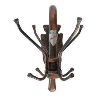 Vintage 'PeeDee' Japanned Wall Tree Coat/Hat Rack For Sale