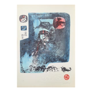 1 From the 10 Horses Portfolio, Signed Lithograph With Embossing by Lebadang (Aka Hoi) For Sale