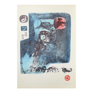 1 From the 10 Horses Portfolio, Signed Lithograph With Embossing by Lebadang (Aka Hoi)