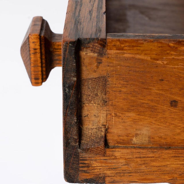 Wood Mission Oak Arts and Crafts One Drawer Writing Table For Sale - Image 7 of 12