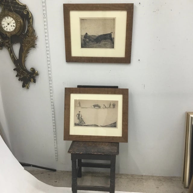 Antique Original Bullfight Etching For Sale - Image 12 of 13