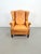 Vintage sheepskin leather wing-back armchair This beautiful sheepskin leather wing-back armchair features a timeless...