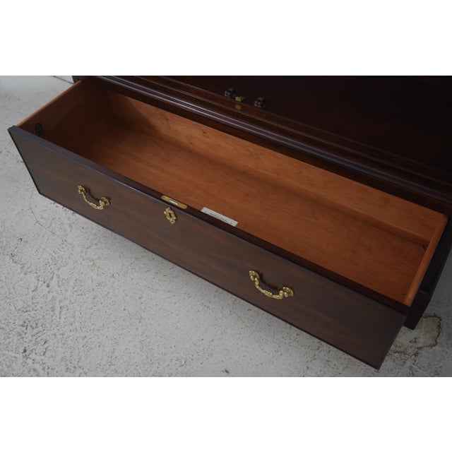 Stickley Stickley Colonial Williamsburg Mahogany 2 Door Bookcase For Sale - Image 4 of 18