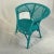 Wood Vintage Coastal Boho Chic Turquoise Painted Wicker Chair. For Sale - Image 7 of 10