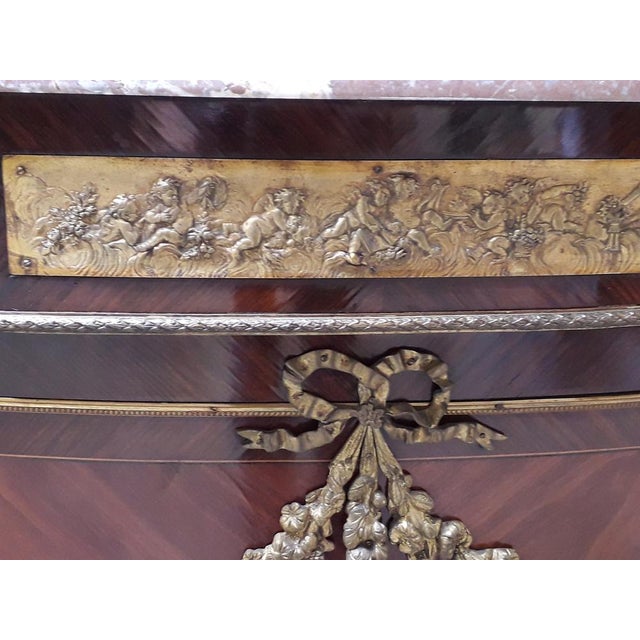 Napoleon III Half-Moon Chest of Drawers For Sale - Image 9 of 17