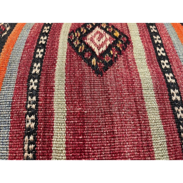 1970s Vintage Turkish Kilim Cushion Cover For Sale - Image 5 of 11
