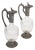 Napoleon III Carafes and Ewers in Cut Crystal and Silvered Metal, Set of 2 For Sale