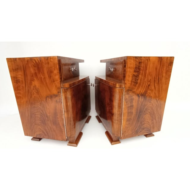 Bedside Tables by Jindřich Halabala for Up Závody, 1940s, Set of 2 For Sale - Image 9 of 16