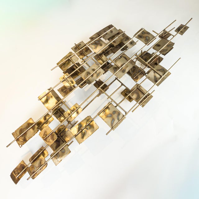 Striking architectural wall sculpture executed in welded steel during the late 1960s, at the height of the American...