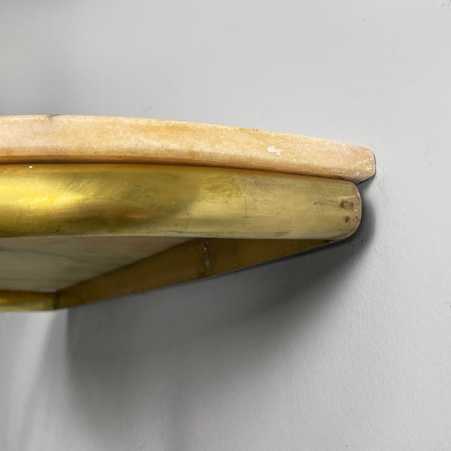 Mid-Century Modern Italian Brass and Marble Console attributed to Carlo Enrico Rava, 1940s For Sale - Image 11 of 18