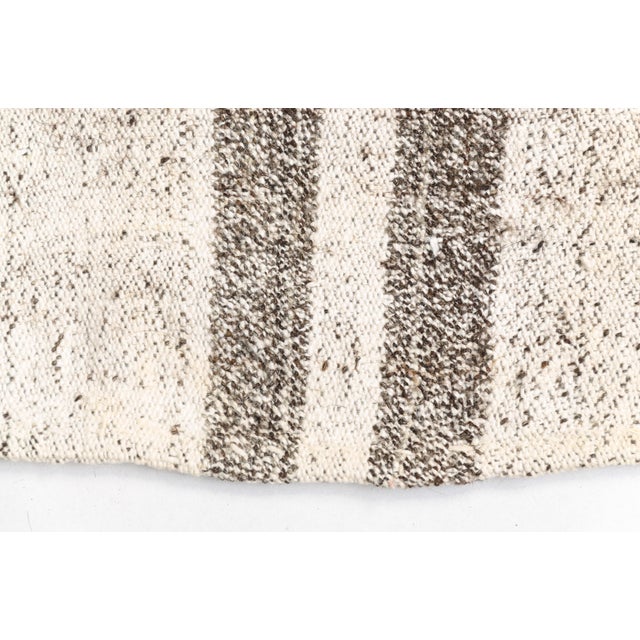 Textile 1950s Minimalist Neutral Decor Kilim For Sale - Image 7 of 9