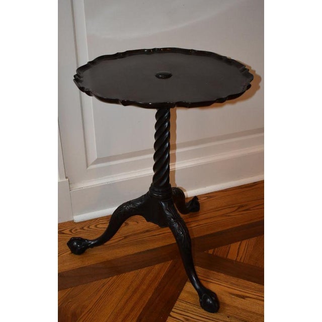 18th century English pie crust table of the finest mahogany, still retaining its original finish which makes it like a...