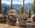 These remarkable plates are crafted from ammonite fossil stone, a natural material formed from the fossilized remains of...