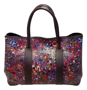 Hermes Pointillism Hand Painted Garden Party 35 Tote