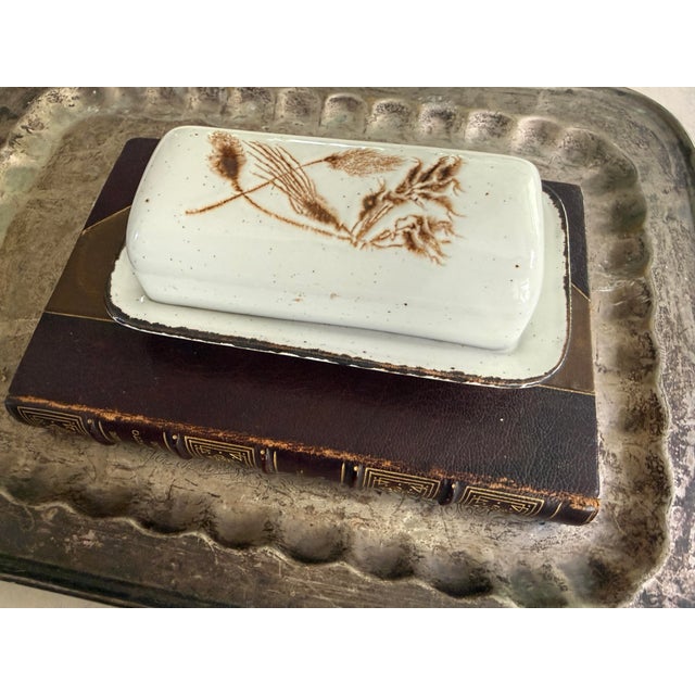 Vintage Midwinter Stonehenge Wild Oats Butter Dish, Made in England, Wedgwood Group Stoneware For Sale - Image 10 of 10