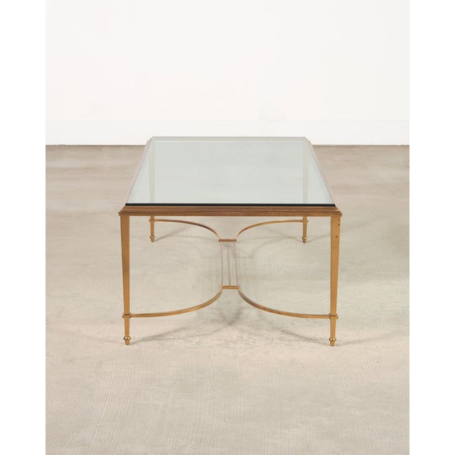 Maison Jansen Style Neoclassical Bronze Glass Cocktail Table For Sale In Sacramento - Image 6 of 18