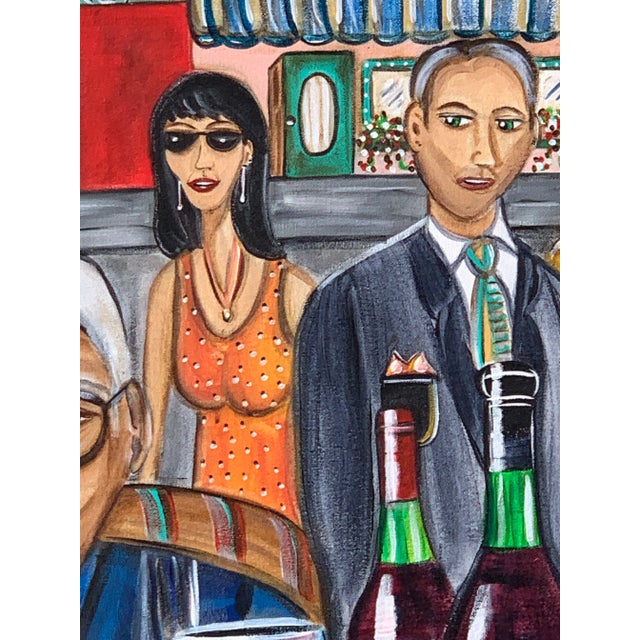French Bar Scene Painitng For Sale - Image 4 of 11