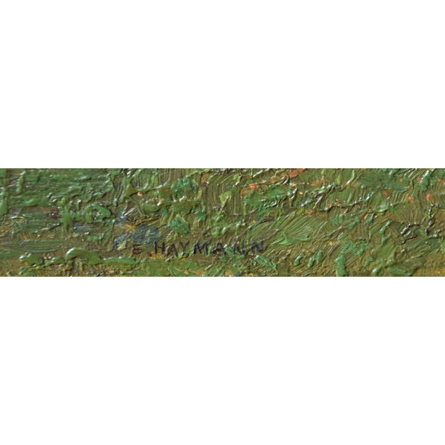 Ernst Haymann 1873 Munich – 1947 ibid. ‘Wide Landscape with Hay Harvest (near Dachau?)’ Signed lower left Oil on wood,...