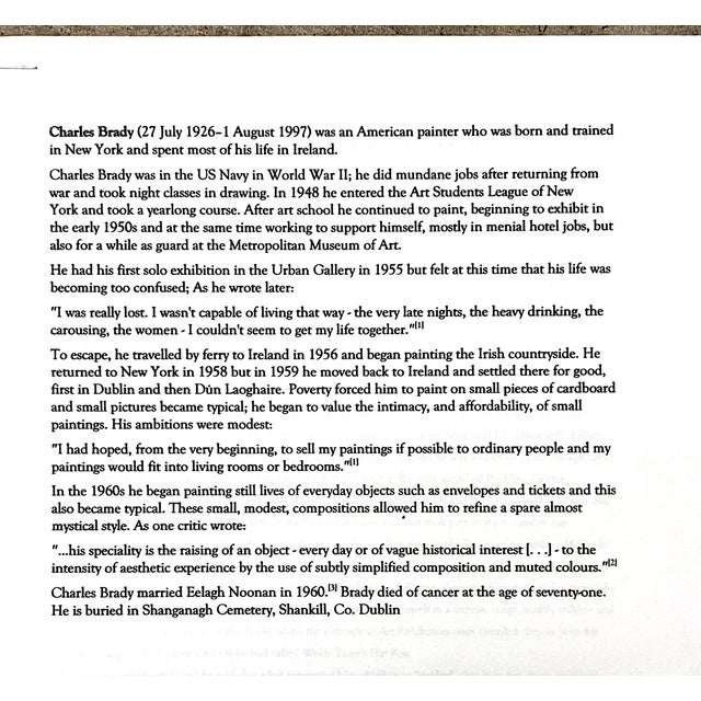 “Shadows” a Painting by Irish-American Artist Charles Brady (1926-1997) For Sale - Image 9 of 9