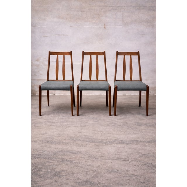 Brown Vintage Danish Teak Dining Chairs from Drylund, 1970s, Set of 3 For Sale - Image 8 of 8