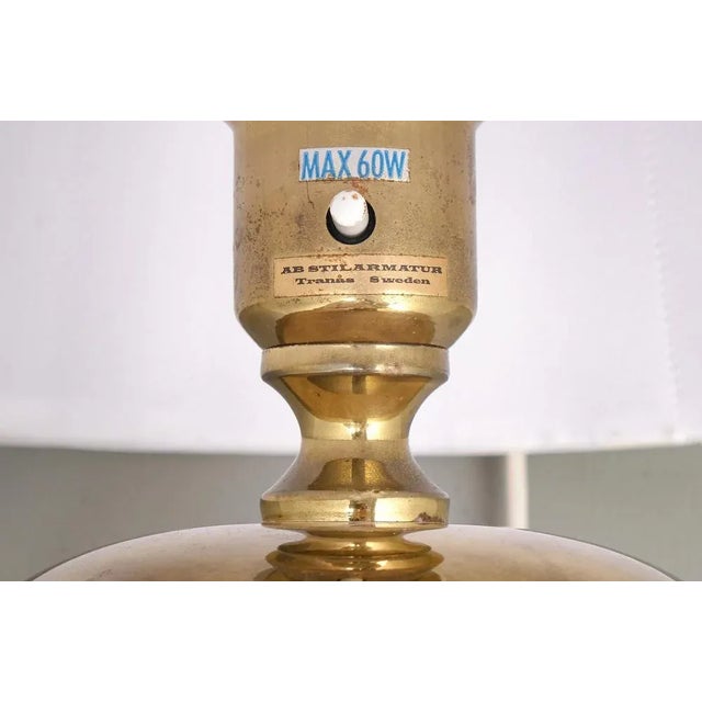 1960s Swedish Brass Table Lamps from Ab Stilarmatur, 1960s, Set of 2 For Sale - Image 5 of 11