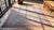 Textile Astonishing Wave Fret Border With Red Diamond Design Square Indian Cotton Dhurrie Rug For Sale - Image 7 of 9