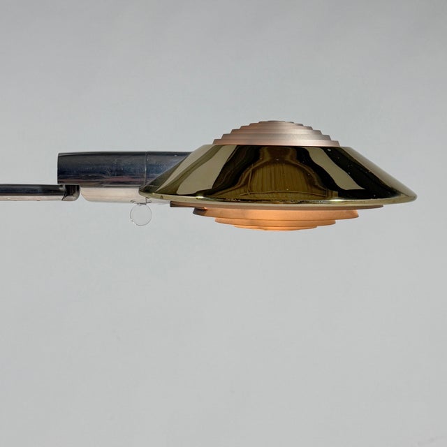 Cedric Hartman 91 Co Floor Lamp in Brass and Stainless Steel For Sale - Image 10 of 12