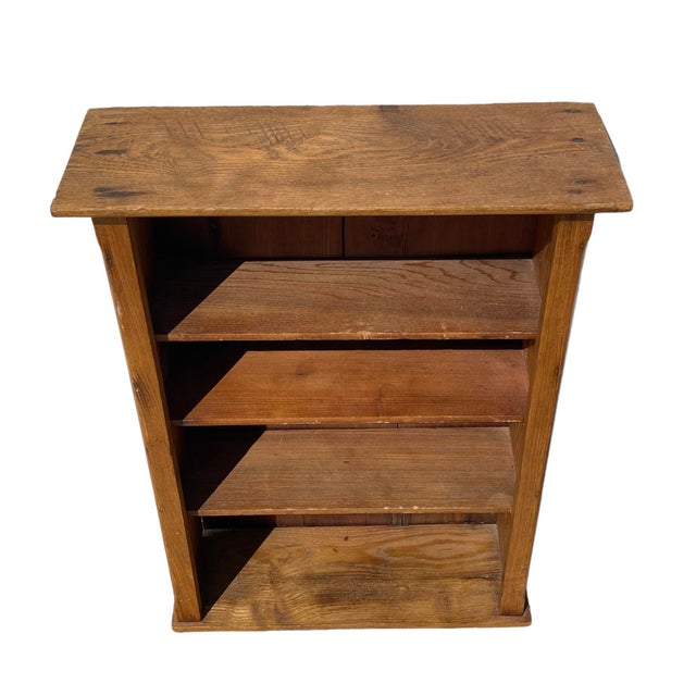 Early 20th Century Vintage Primitive Pine Wood Wall Shelf