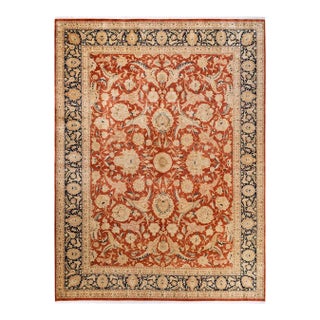 Mogul, One-of-a-Kind Hand-Knotted Area Rug in Orange, 9' 2" x 12' 4" For Sale