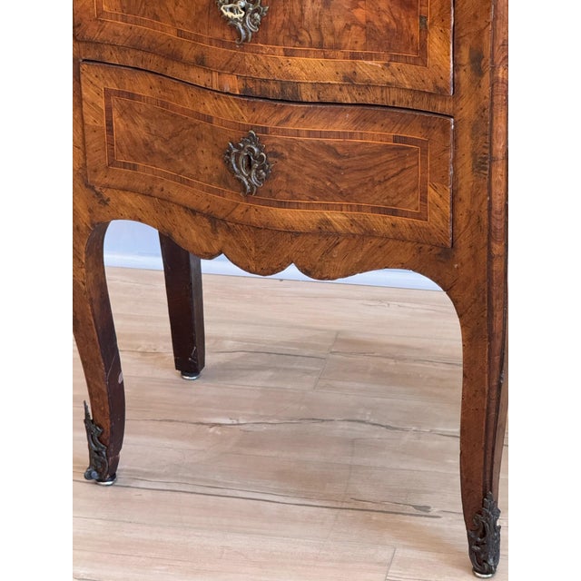 19th Century French Two Drawer Marble Topped Commode For Sale - Image 4 of 12