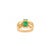 Octagon Cut Split Diamond Band Emerald Ring in 14k Gold Size 7 For Sale In New York - Image 6 of 13