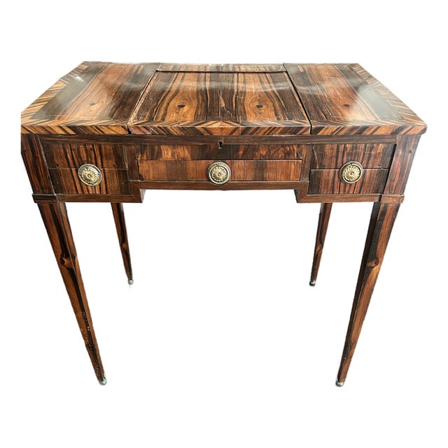 George III Exotic Wood Dressing Table With Mirror For Sale