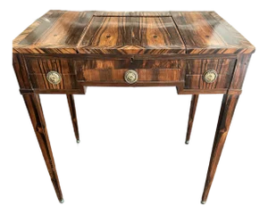 George III Exotic Wood Dressing Table With Mirror