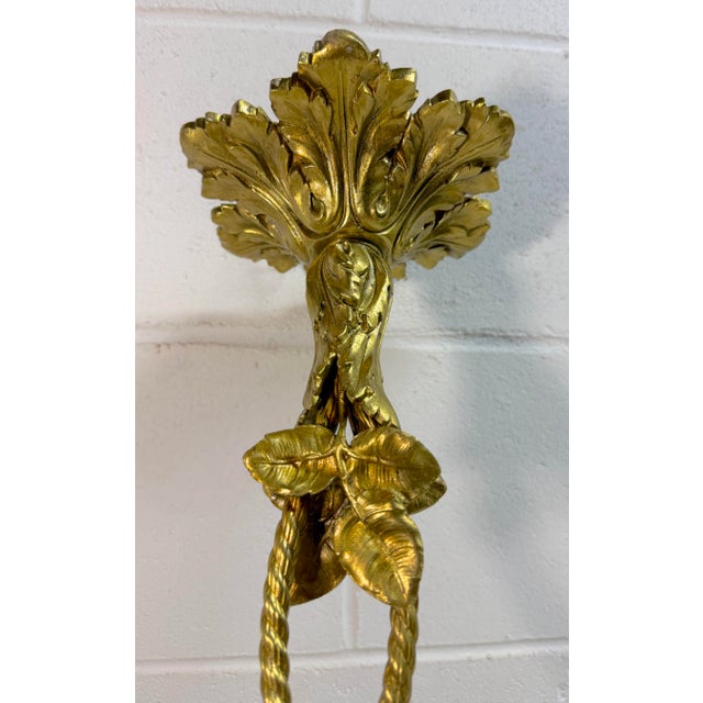 Metal Antique Ornate Gilt Bronze Cherub Angel Putti Hanging Chandelier Fixture For Sale - Image 7 of 16