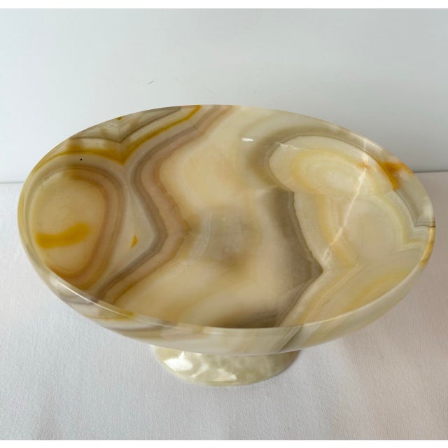 Mid 20th Century Onyx Pedestal Bowl For Sale In Cincinnati - Image 6 of 8