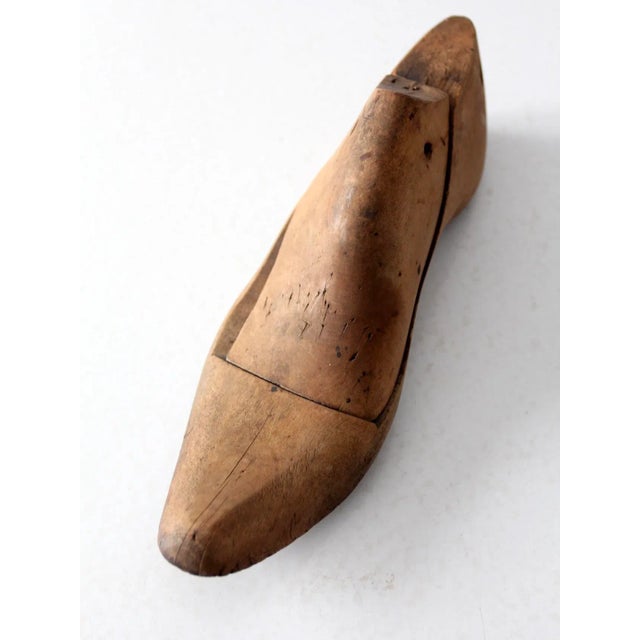 Wood Antique Wooden Shoe Form For Sale - Image 7 of 10