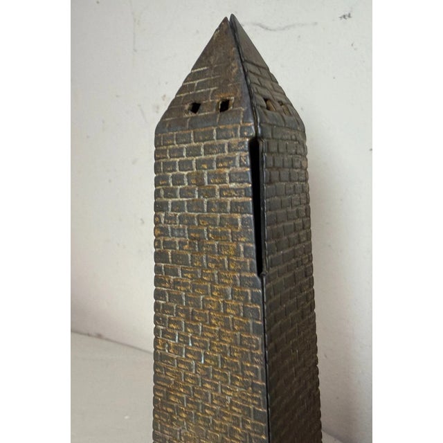 19th Century Rare Antique Original A. C. Williams Washington Monument Cast Iron Still Bank For Sale - Image 5 of 10