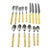 Vintage Cambridge Stainless Steel Flatware Bamboo Look Plastic Handles - Set of 15 For Sale