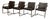 Mid-Century Sled Dining Chairs in Leather by Rudolf Glatzel for Walter Knoll, Germany, 1960s, Set of 4 For Sale