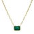 Emerald in Emerald Cut Bezel Paperclip Necklace in 14k Yellow Gold For Sale