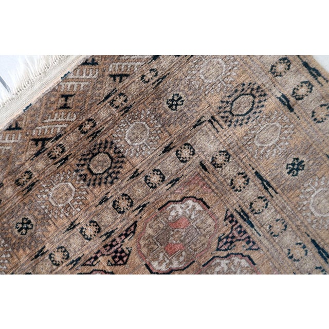 Textile 1960s, Handmade Vintage Afghan Baluch Rug 4.1' X 6.5' For Sale - Image 7 of 15