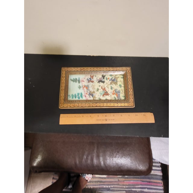 Framed Late 20th Century Persian Text and Illustration For Sale - Image 9 of 10