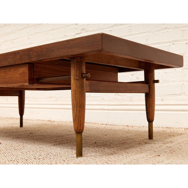 Walnut Vintage Coffee Table For Sale - Image 9 of 12