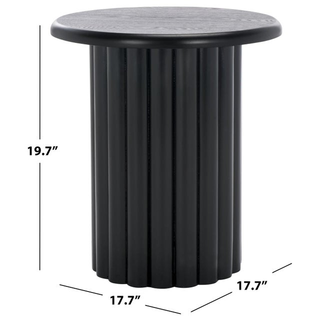 Contemporary Monka Round End Table in Black For Sale - Image 3 of 7